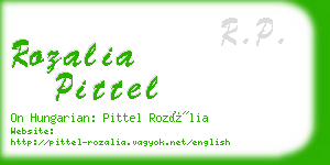 rozalia pittel business card